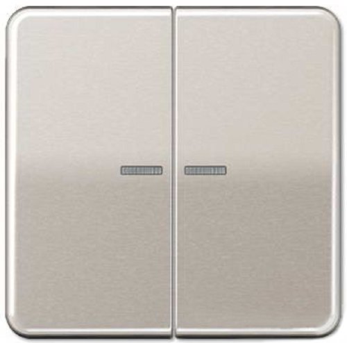 Лицевая панель Jung CD500 для 2-кл. выключателя с подсветкой платина картинка